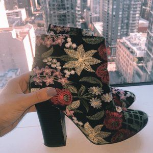 Flower Print Booties